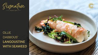 Ollie Dabbous Langoustine with Seaweed Salad and Custard of the Shell [upl. by Yenot]