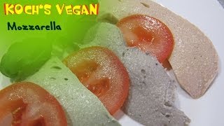 veganer Mozzarella  Selber Machen  Herstellung  Salat vegan  vegane Rezepte von Kochs vegan [upl. by Lalage]