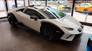 Lamborghini Huracán Sterrato  Bianco Monocerus Pearl White  4K [upl. by Notniv]