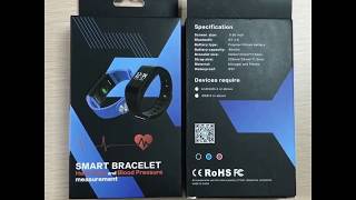 F1  R3 heart rate smart band  black and white screen display [upl. by Balling]