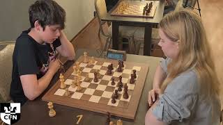 T Chekanov 1736 vs WFM Glittering Goldie 1951 Chess Fight Night CFN Blitz [upl. by Bright]