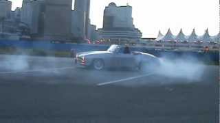 1959 Mercedes 190SL with Corvette LT1 engine burnoutMPG [upl. by Sibell239]