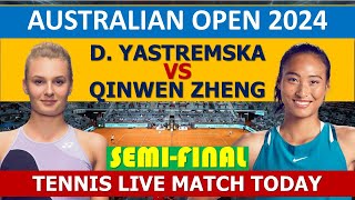 Qinwen Zheng vs Dayana Yastremska  Australian Open 2024 [upl. by Barrus]