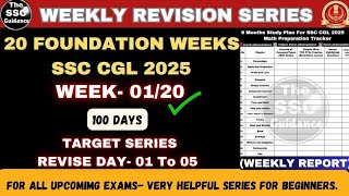 Week 0125✅  Weekly Revision Series For SSC CGL 2025 [upl. by Notsirk]