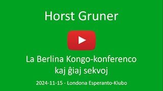 15a de novembro 2024  Horst Gruner [upl. by Derfnam866]