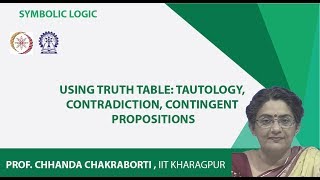 Using Truth Table Tautology Contradiction Contingent Propositions [upl. by Erelia]