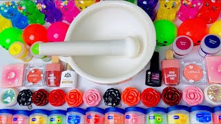 Satisfying Video How To Make Rainbow Rose Slime Makeup Eyeshadow Mixing Random Things [upl. by Barncard]