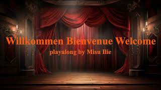 Willkommen bienvenue welcome  playalong by Misu Ilie [upl. by Ynnod]