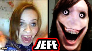 Jeff the Killer  Top 10 Omegle Scare Pranks [upl. by Ritchie]