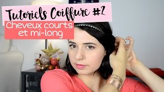 Tuto Quatre jolies coiffures pour cheveux courts  coupe au carré 2 [upl. by Juley82]