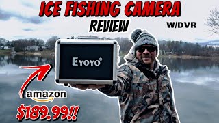 AFFORDABLE Amazon Ice Fishing Camera  EYOYO 7” Underwater Ice Fishing Camera Review [upl. by Esilanna]