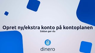 Opret nyekstra konto på kontoplanen i Dinero Regnskabsprogram [upl. by Nylireg]