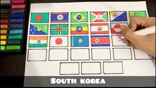 Flags with circle drawing flag [upl. by Ongun543]