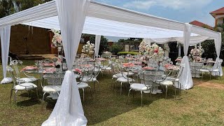 Classic Luxury Outdoor Wedding Reception Decor  Peach White amp Lilac Decoration Ideas  HOME DREAM [upl. by Idur]