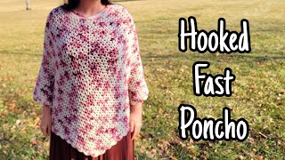 QUICK And EASY Crochet Poncho Tutorial [upl. by Umont]