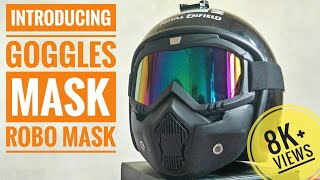 GOGGLE MASK FOR OPEN FACE HELMET  UNBOXING  REVIEW  RIDE R RAHUL [upl. by Retnyw]