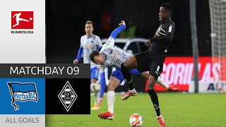 Explosive Match in Berlin  Hertha Berlin  Borussia Mgladbach 10  All Goals  Matchday 9 [upl. by Lalise]