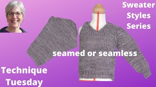 Basics of Setin Sleeve Sweaters  Technique Tuesday [upl. by Fidelio]