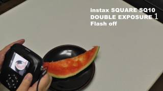 FUJIFILM instax SQUARE SQ10とmini 90 二重露光 DOUBLE EXPOSURE 「すいか Watermelon」 [upl. by Louth]