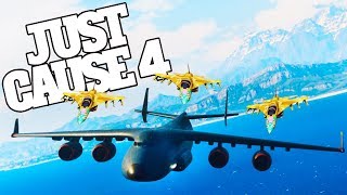 Planes Landing On Planes in Just Cause 4 [upl. by Aicatsal]