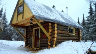 Cozy Log Cabin How I built it for less than 500 [upl. by Molly]