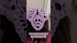 Crochet Halloween bandana crochet diy tutorial [upl. by Yardna]