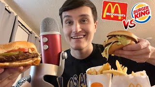 ASMR McDonald’s vs Burger King Mukbang 🍔💥lofi eating sounds [upl. by Nodnorb]