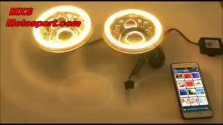 V891 Bluetooth Smart Phone Operated Daymaker Projector Headlight Mahindra Thar Jeep by Mxsmotosport [upl. by Kathrine]