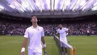 Djokovic hits one of the great returns of all time  Wimbledon 2014 [upl. by Attenaz]