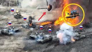 Horrifying Battle How Russian Tank convoy met drones FPV Ukraine attack in massive [upl. by Nagiam]