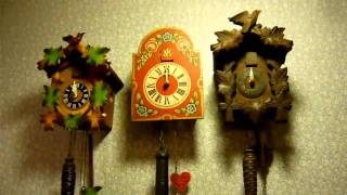 3 Triple Plate Cuckoo Clocks [upl. by Heather460]