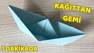 Kağıttan Gemi Yapımı  Origami A4 Kağıt [upl. by Ilecara234]