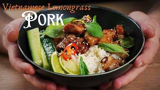 Sticky Pork Belly I Vietnamese Style Lemongrass Pork 🐷 [upl. by Elakram]