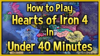 Hearts of Iron 4 Tutorial 🔴 How to Play HoI4 in Under 40 Minutes Guide No DLC [upl. by Trinatte]