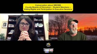 Conversation with State Senator Sarah Elfreth on SB0386  Voting Rights for Student Members of BOE [upl. by Eliga]