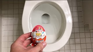 Will it Flush  Kinder Joy Surprise Egg [upl. by Yttiy]