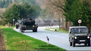 2016  Ankunft des PzBtl 393 mit Leopard 2 in Munster  Lager Trauen  Bundeswehr [upl. by Erdei970]