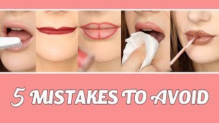 Liquid lipstick hacks  5 mistakes you re probably making  PEACHY [upl. by Refynnej]