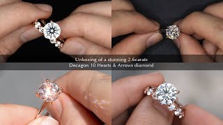 Unboxing a stunning 26carats Decagon 10 Hearts amp Arrows diamond [upl. by Grizelda]