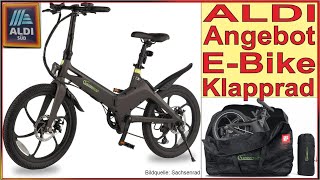 ALDI Angebot  EBike Klapprad  Test  Sachsenrad Race Bike F11  Design EBike Schnäppchen 2024 [upl. by Amorette]