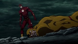 Justice League The Flashpoint Paradox Reverse Flash Dies [upl. by Kelly397]