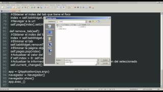 13  Python PyQt Interfaz gráfica  WebKit QTabWidget pestañas de navegación [upl. by Einnad]