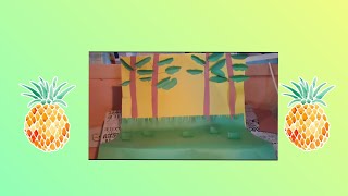 Tutorial teatro sencillo de bosque con carton para ninos [upl. by Dnob]