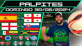 PALPITES DE FUTEBOL PARA HOJE 30 06 2024 DOMINGO 24 JOGOS  BILHETE PRONTO Caipora Análises e TIPs [upl. by Maroney31]