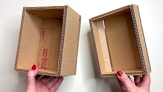 DIY How to make an amazing box  Craft idea from cardboard and paper [upl. by Kenelm]