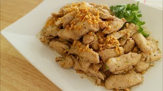 Garlic Pepper Chicken Recipe  Hot Thai Kitchen [upl. by Itirp]