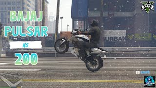 BAJAJ PULSAR NS 200 IN GTA 5  INDIAN BIKE MOD IN GTA V  RARE BIKE MOD [upl. by Koerner144]