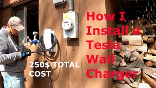 How I Install a Tesla Wall Charger tesla tiktok [upl. by Templer]