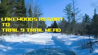 Snowmobiling Northern Wisconsin Lakewoods Resort to Trail 9 [upl. by Hecker229]