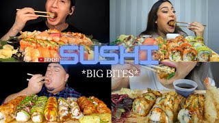 SUSHI PLATTER ASMR MUKBANG  COMPILATION GOODNESS [upl. by Yecam]